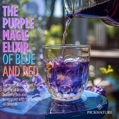 Organic Purple Hibiscus and Butterfly Pea Flower Tea
